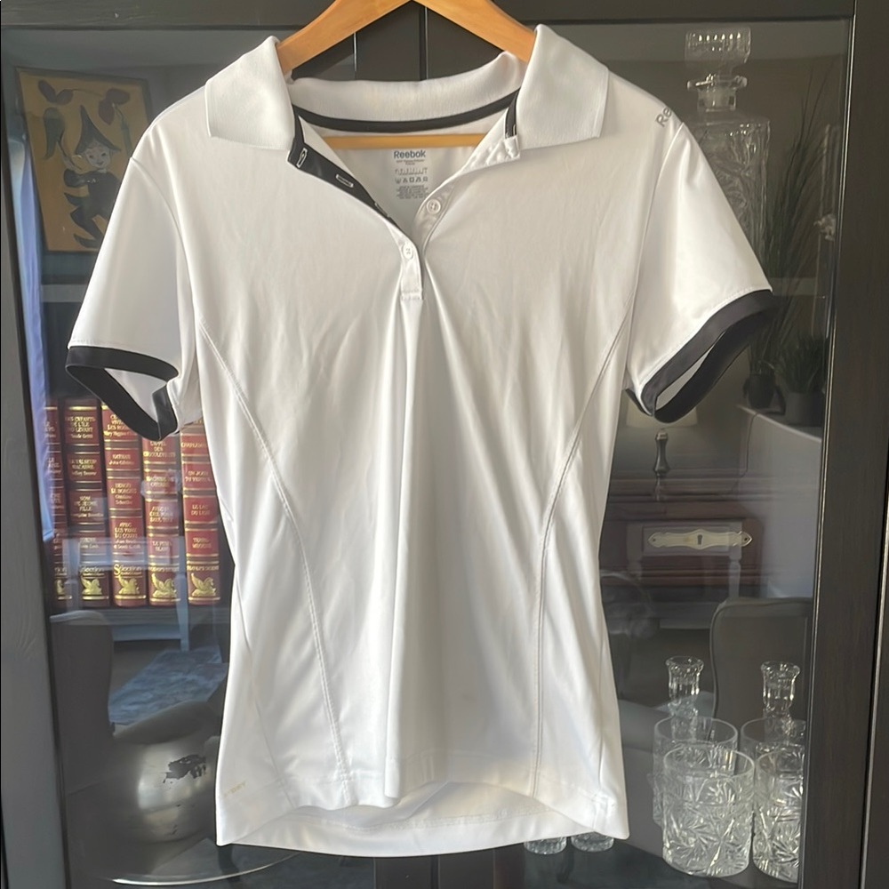 Brooks White Fitted Polo Shirt Short Sleeve